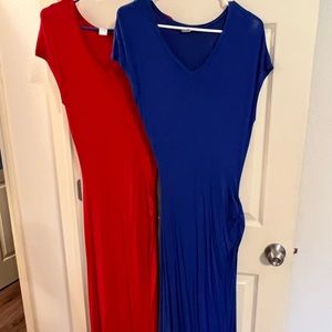 Red & Blue full length dresses